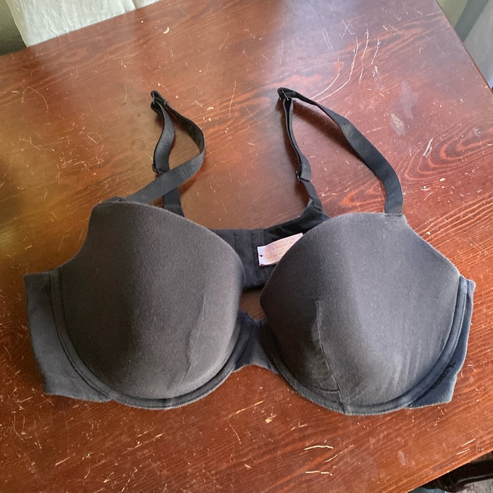 Savage x Fenty Black Tshirt Bra 38DD Underwire Smooth Microfiber Full Coverage